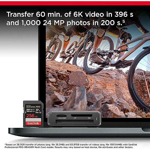 Карта пам'яті SanDisk SD  256GB C10 UHS-II U3 R280/W150MB/s Extreme Pro V60