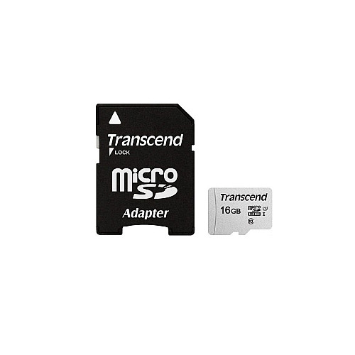 Карта пам'яті Transcend microSD   16GB C10 UHS-I R95/W10MB/s + SD