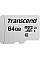 Карта памяти Transcend microSD 64GB C10 UHS-I R100/W20MB/s + SD