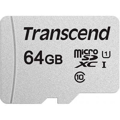 Карта памяти Transcend microSD 64GB C10 UHS-I R100/W20MB/s + SD