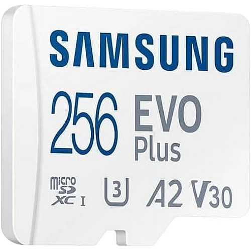 Карта пам'яті Samsung microSD 256GB C10 UHS-I  R130MB/s Evo Plus + SD