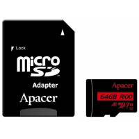 Карта пам'яті Apacer microSD  64GB C10 UHS-I R100MB/s + SD