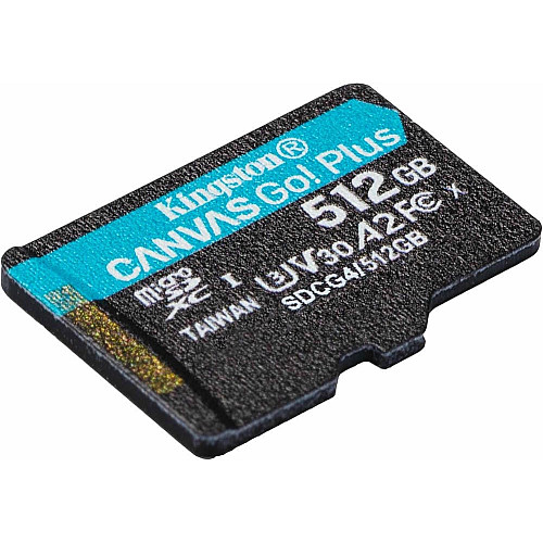 Карта памяти Kingston microSD 512GB C10 UHS-I U3 A2 V30 R200/W160MB/s