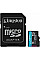 Карта пам'яті Kingston microSD   64GB C10 UHS-I U3 A2 V30 R200/W100MB/s + SD