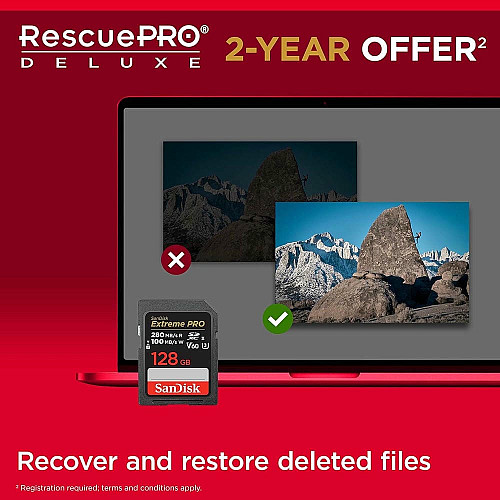 Карта памяти SanDisk SD 128GB C10 UHS-II U3 R280/W100MB/s Extreme Pro V60