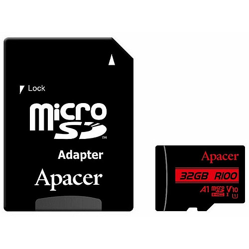 Карта пам'яті Apacer microSD  32GB C10 UHS-I R100MB/s + SD
