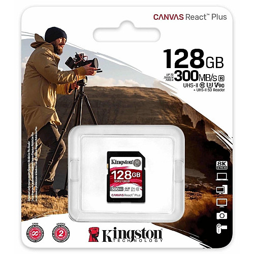 Карта пам'яті Kingston SD  128GB C10 UHS-II U3 R300/W260MB/s