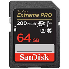Карта пам'яті SanDisk SD   64GB C10 UHS-I U3 R200/W90MB/s Extreme Pro V30