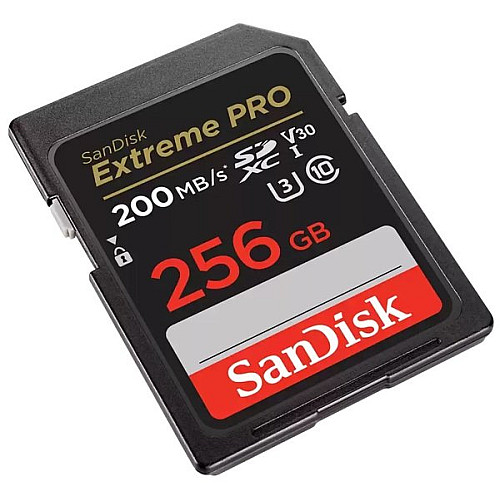 Карта пам'яті SanDisk SD  256GB C10 UHS-I U3 R200/W140MB/s Extreme Pro V30