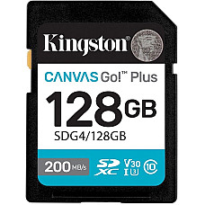 Карта пам'яті Kingston SD  128GB C10 UHS-I U3 V30 R200MB/s