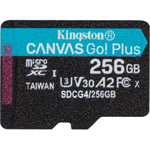 Карта пам'яті Kingston microSD  256GB C10 UHS-I U3 A2 V30 R200/W160MB/s