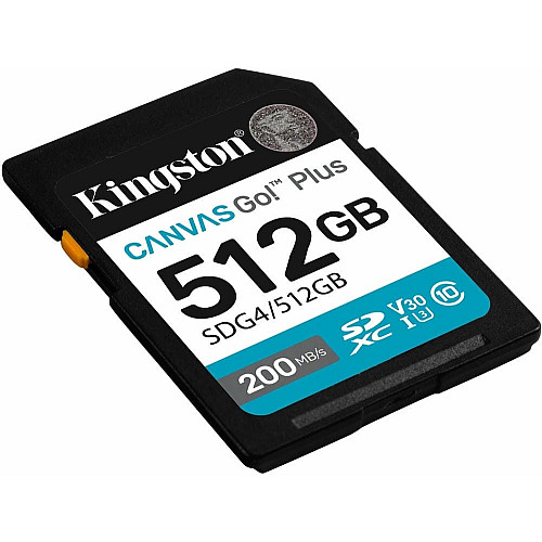 Карта пам'яті Kingston SD  512GB C10 UHS-I U3 V30 R200/W160MB/s