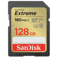 Карта памяти SanDisk SD 128GB C10 UHS-I U3 R180/W90MB/s Extreme V30