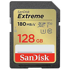 Карта памяти SanDisk SD 128GB C10 UHS-I U3 R180/W90MB/s Extreme V30