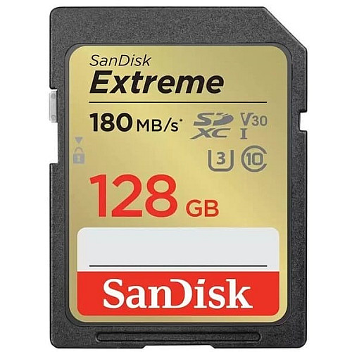 Карта памяти SanDisk SD 128GB C10 UHS-I U3 R180/W90MB/s Extreme V30