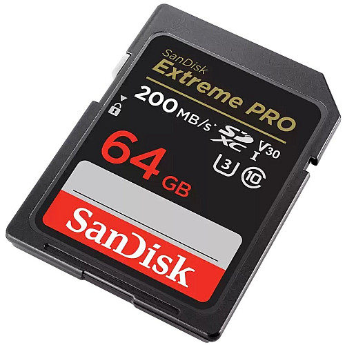 Карта пам'яті SanDisk SD   64GB C10 UHS-I U3 R200/W90MB/s Extreme Pro V30