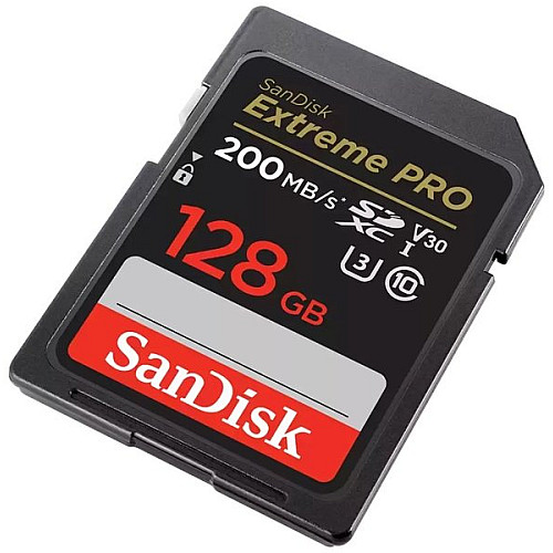 Карта пам'яті SanDisk SD  128GB C10 UHS-I U3 R200/W90MB/s Extreme Pro V30