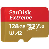 Карта пам'яті SanDisk microSD  128GB C10 UHS-I U3 R190/W90MB/s Extreme V30