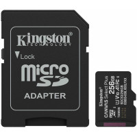 Карта пам'яті Kingston microSD  256GB C10 UHS-I A1 V10 R150MB/s + SD