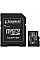 Карта пам'яті Kingston microSD  256GB C10 UHS-I A1 V10 R150MB/s + SD