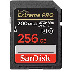 Карта пам'яті SanDisk SD  256GB C10 UHS-I U3 R200/W140MB/s Extreme Pro V30