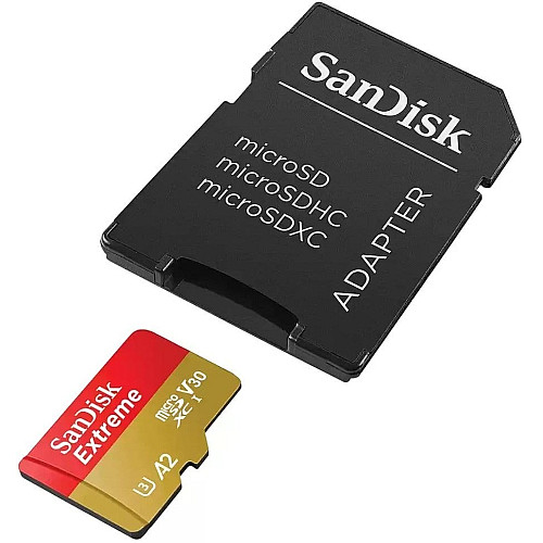 Карта памяти SanDisk microSD 128GB C10 UHS-I U3 R190/W90MB/s Extreme V30+SD