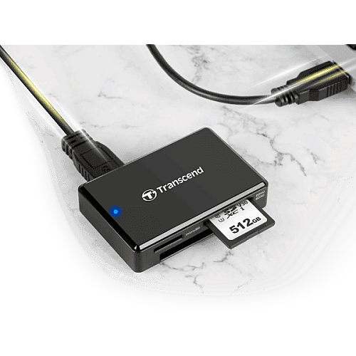 Кардрiдер Transcend USB 3.1 Type-A > microSD/SD/CF Чорний