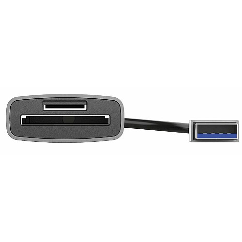 Кардрідер Trust Dalyx USB-A 3.2 > SD/microSD, Алюміній, 0.08м, Сірий