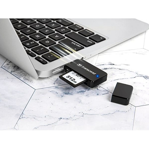 Кардрідер Transcend USB 3.1 Type-A > microSD/SD Чорний
