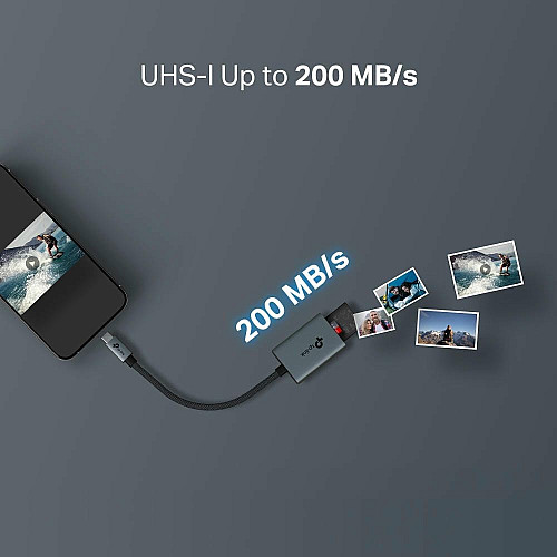 USB-Концентратор TP-Link  UA430C  1xSD, 1x-microSD, USB TypeC