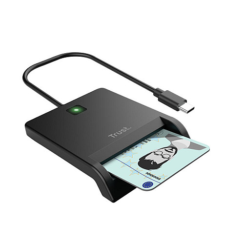 Кардридер Trust Primo Smartcard Reader, USB-C, чорний