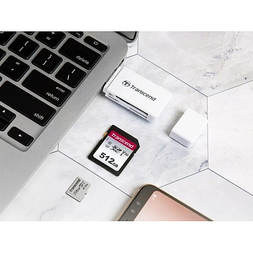 Кардрідер Transcend USB 3.1 Type-A > microSD/SD Білий