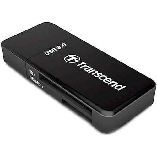 Кардрідер Transcend USB 3.1 Type-A > microSD/SD Чорний