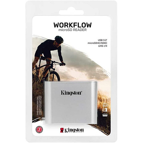 Кардрідер Kingston USB 3.2 Type-C > 2x microSD UHS-II Workflow Срібний