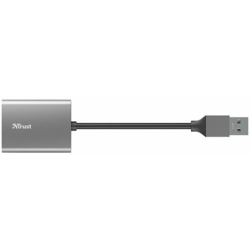 Кардрідер Trust Dalyx USB-A 3.2 > SD/microSD, Алюміній, 0.08м, Сірий