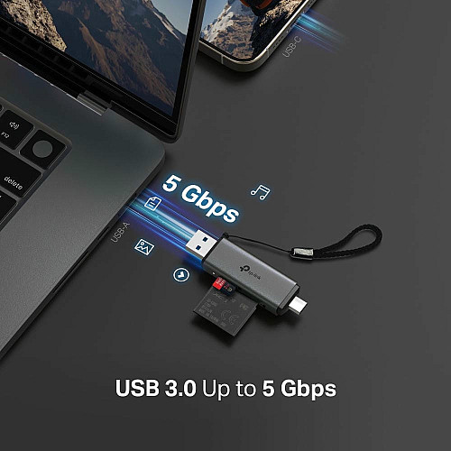 USB-Концентратор TP-Link UA430D  1xSD, 1x-microSD, USB TypeC&A