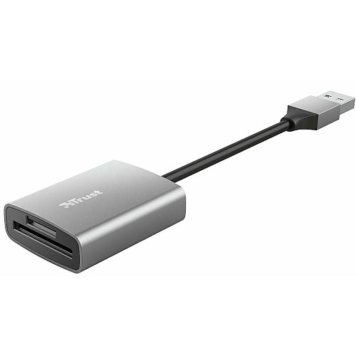 Кардрідер Trust Dalyx USB-A 3.2 > SD/microSD, Алюміній, 0.08м, Сірий