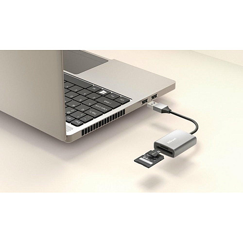 Кардрідер Trust Dalyx USB-A 3.2 > SD/microSD, Алюміній, 0.08м, Сірий
