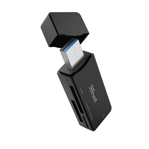 Кардрідер Trust Nanga USB-A 3.2 > SD/microSD/MS/MSPRO/ммC/M2, чорний