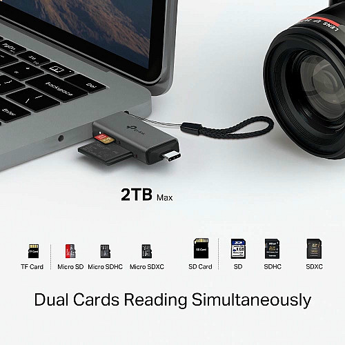USB-Концентратор TP-Link UA430D  1xSD, 1x-microSD, USB TypeC&A
