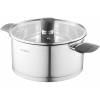 Кастрюля со стеклянной крышкой ARDESTO Gemini Trento, 3.9л, нержавеющая сталь, бакелит