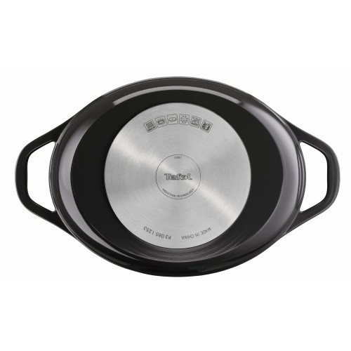 Каструля Tefal Air, з кришкою, 5.7л, алюміній, чорний