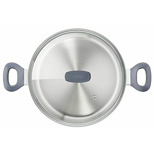 Каструля Tefal Daily Cook з кришкою, 24см, нержавіюча сталь, алюміній, бакеліт