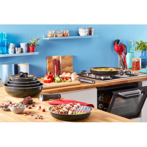 Набір посуду Tefal Ingenio Easy Cook & Clean, змінна ручка, 13предметів, алюміній, бакеліт, коричневий