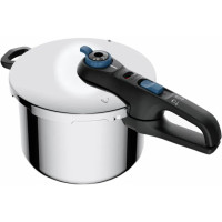 Скороварка Tefal Secure Trendy, 6л, з паровим кошиком, нержавіюча сталь, пластик