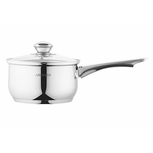 Ковш со стеклянной крышкой ARDESTO Gemini Gourmet Spoleto, 1.6л, нержавеющая сталь