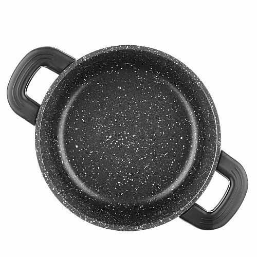Кастрюля со стеклянной крышкой ARDESTO Gemini Anzio, 1.2л, алюминий, черный