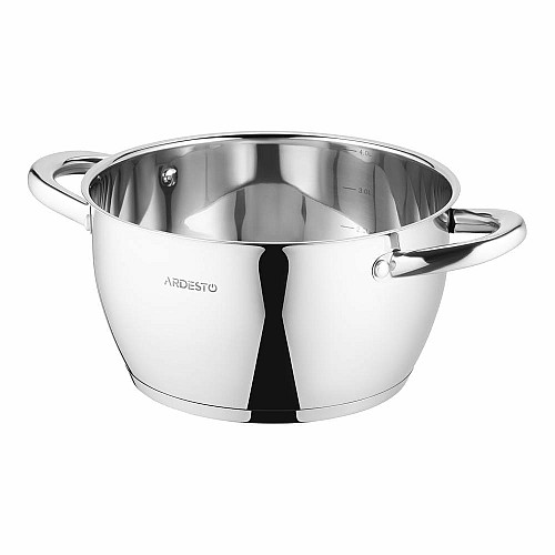 Каструля зі скляною кришкою ARDESTO Gemini Lucca, 4.2л, нержавіюча сталь