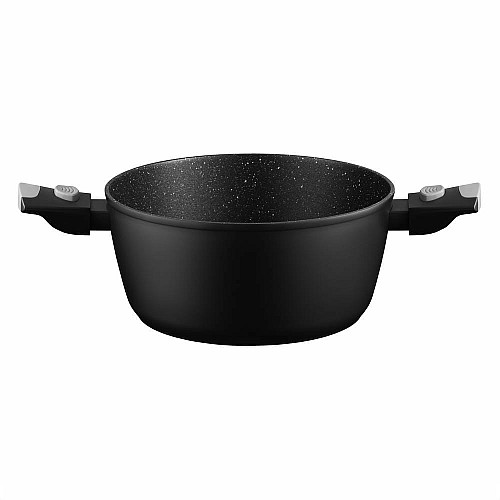 Кастрюля со стеклянной крышкой ARDESTO Gemini Bari, 3.9л, алюминий, черный