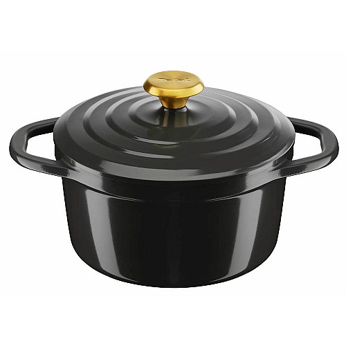 Каструля Tefal Air, з кришкою, 3.1л, алюміній, чорний